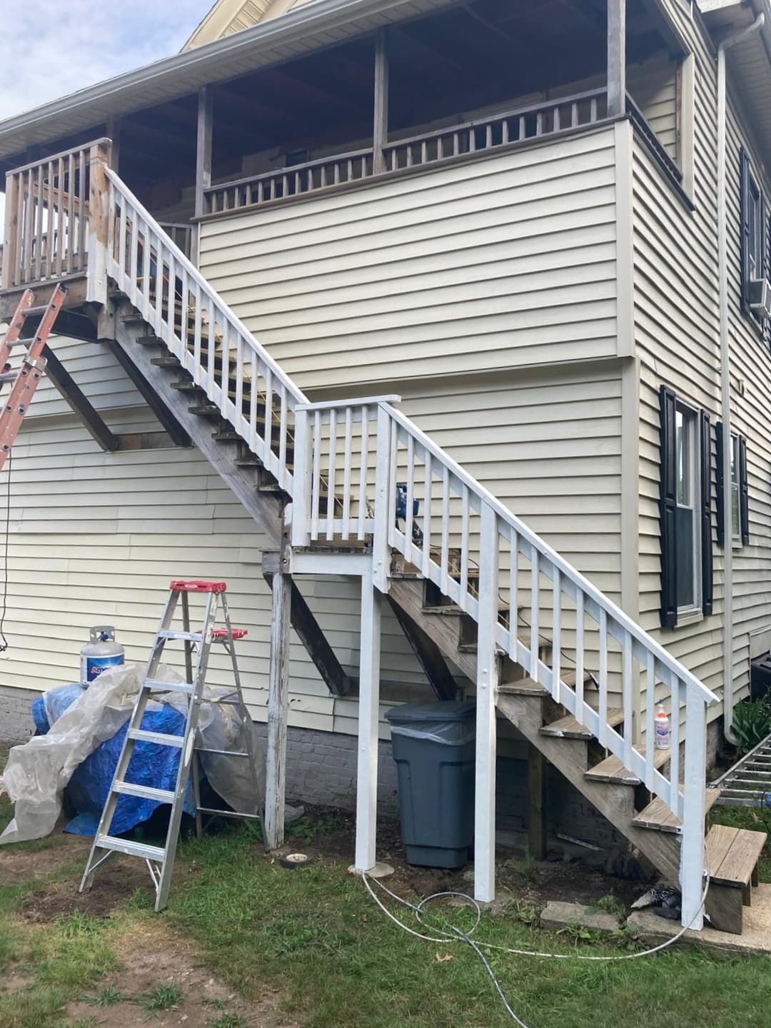 After picture of painted stairs 